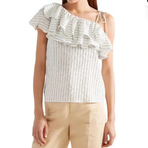 Ganni Wilkie Seersucker Top